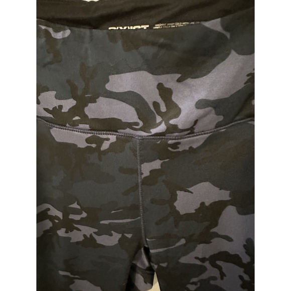2XIS Blue Camo Activewear Leggings w/Mesh Panels High Waist Running Women Small - Picture 6 of 9